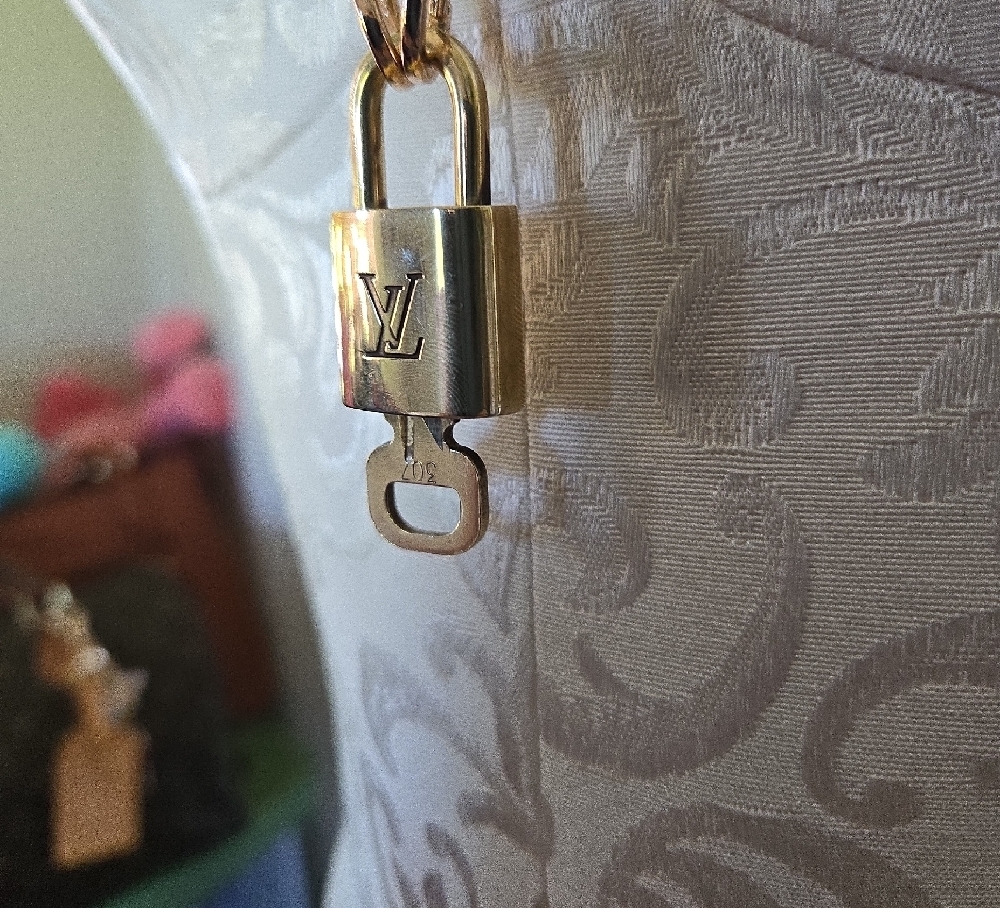 Full Inclusion Louis Vuitton Lock And Key #307 On Unbranded Gold Chain. - Picture 2 of 4